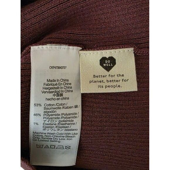 Madewell Strappy Cropped Bustier Tank Top Womens XXS Plum Purple - Picture 4 of 7